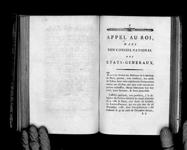 Appel au Roi, dans son conseil national des Etats-Généraux ; par les gens de la banlieue de Paris