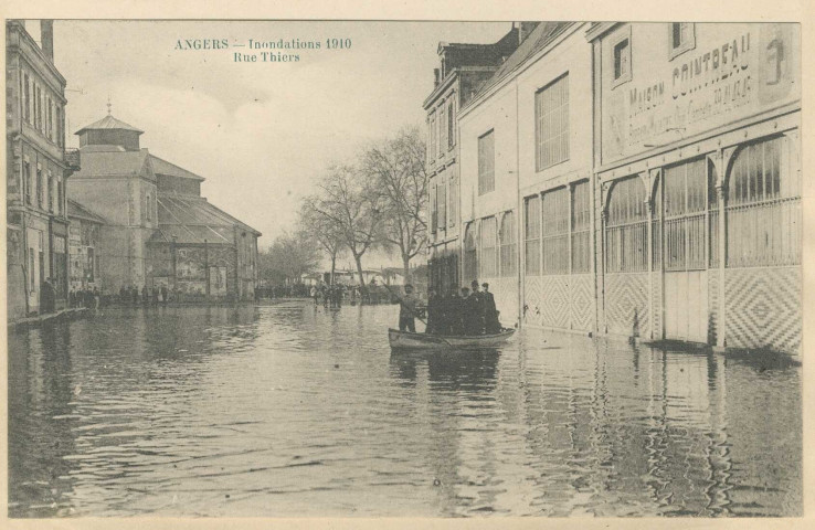 Angers. Inondations 1910. Rue Thiers