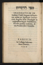 Grammaticae in sanctam Christi linguam institutiones, aeditae per Agathium Guidacerium Regium sacrae Theologiae... De octo partibus orationis, ab ejus Peculio. Liber secundus