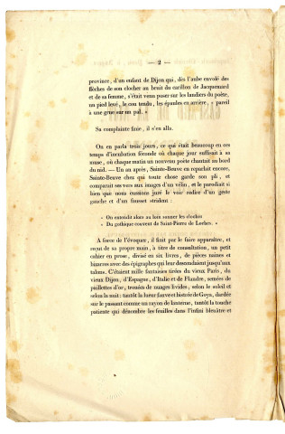 Gaspard de la nuit [Prospectus de vente], fantaisie à la manière de Rembrandt et de Callot par Louis Bertrand avec une notice par M. Sainte-Beuve