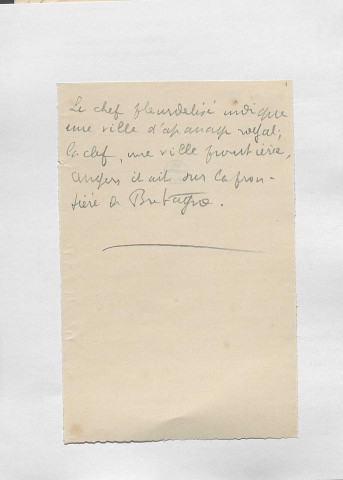 [Notes concernant le Guide-Anjou 1900]