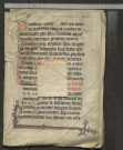 Fragment de rituel (XIVe siècle)