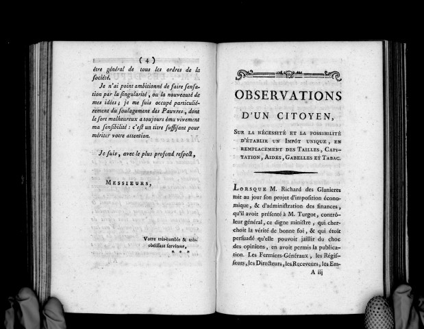 Observations d'un citoyen sur la nécessité et la possibilité d'établir un impôt unique...