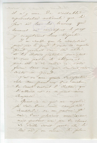 Correspondance de Lazare Hippolyte Carnot [à Pierre-Jean David d'Angers]