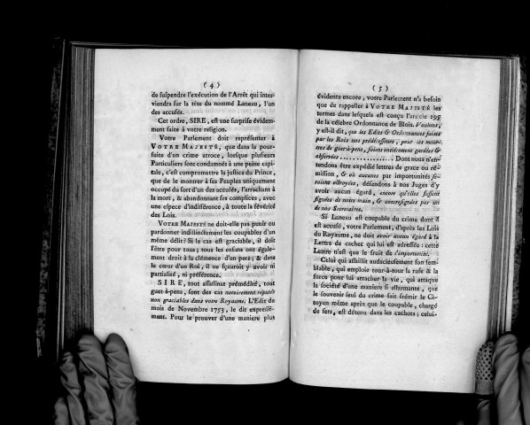 Lettre du Parlement de Bordeaux au roi du 23 janvier 1789