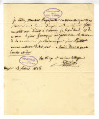 Correspondance de Louis David [avec M. de Roquefeuille]