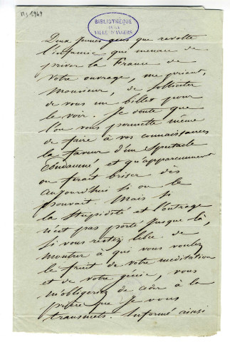 Correspondance de P. Leroux [à Pierre-Jean David d'Angers]
