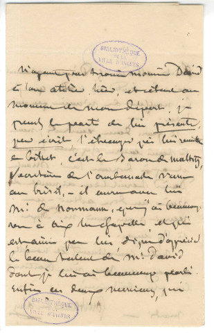 Correspondance de la comtesse de Salin Diaz
