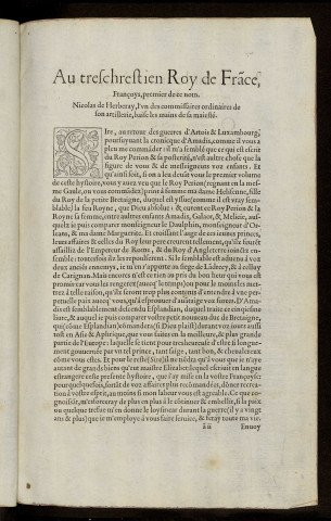 Le cinquiesme livre de Amadis de Gaule, contenant partie des faistz chevalereux d'Esplandian son filz, & aultres : mis en Françoys par le Seigneur des Essars Nicolas de Herberay, commissaire ordinaire de l'artillerie du Roy