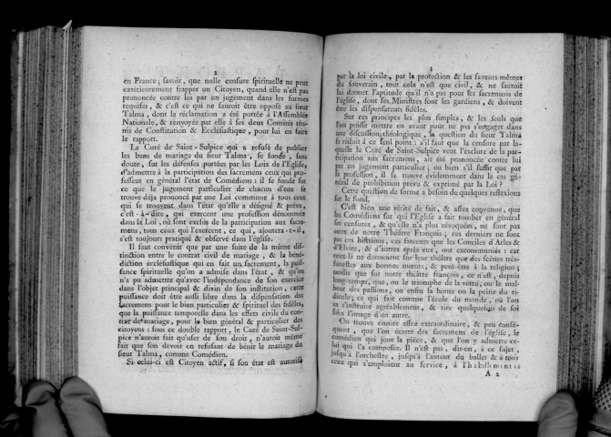 Rapport sur l'affaire du sieur Talma, comédien français