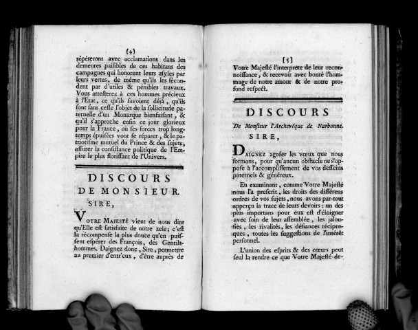 Discours du roi, de M. le garde des sceaux, etc.