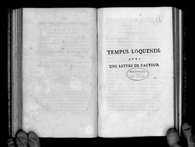 Tempus loquendi, avec une lettre de l'auteur