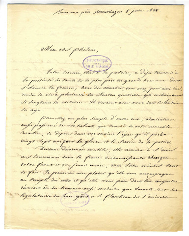 Correspondance du chevalier W. H. Louyrette [à Pierre-Jean David d'Angers]