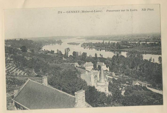 274. Gennes (Maine-et-Loire). Panorama sur la Loire