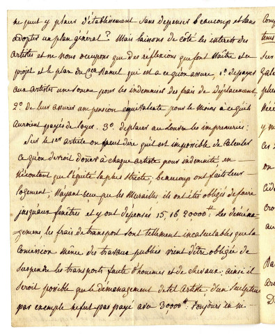 Autographe d'Houdon qui se serait honoré de se montrer l'admirateur de l'illustre David d'Angers, s'ils avaient été contemporains (Lakanal, conventionnel, membre de l'Institut)