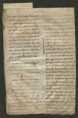 Folio de missel (XIe siècle)