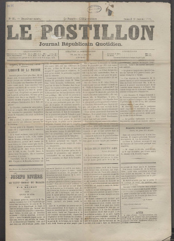 Le postillon. 26 janv. 1884 (2e année, n° 25)