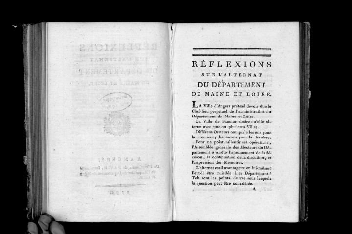 Réflexions sur l'alternat du département de Maine-et-Loire