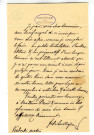 Correspondance de F. de Lasteyrie [à Pierre-Jean David d'Angers]