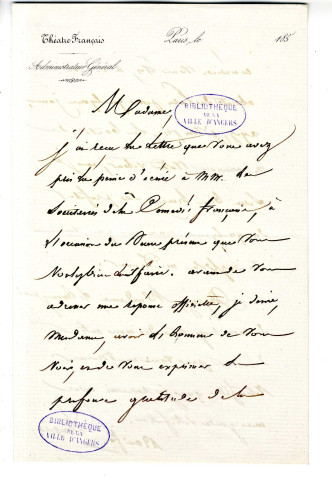 Correspondance d'Empis [avec Mme David d'Angers]