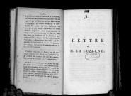 Lettre à M. La Luzerne, ministre de la marine, par Godefroy Bouvier