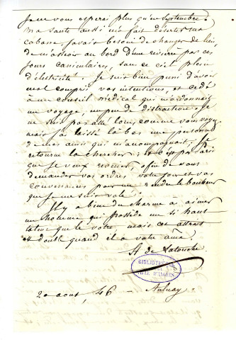 Correspondance de Latouche [à Pierre-Jean David d'Angers]