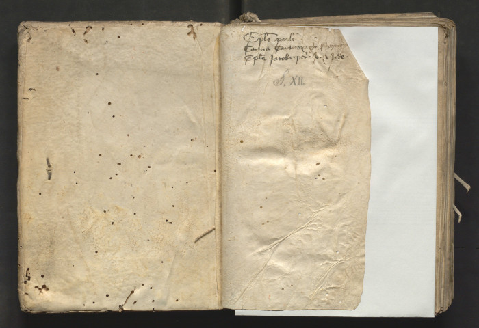 Glose ordinaire sur les épîtres de S. Paul. « Agustinus. Paulus servus... Erat Saul rex pessimus persecutor... »