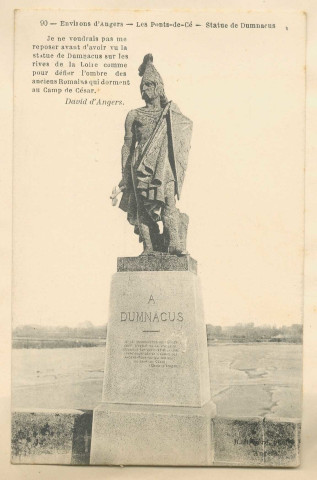 90. Environs d'Angers. Les Ponts-de-Cé. Statue de Dumnacus