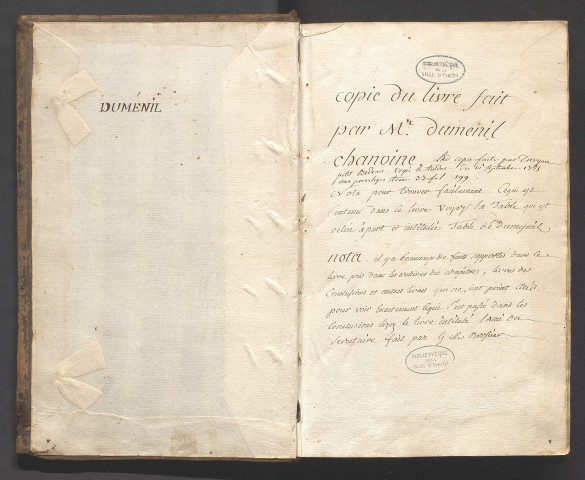 « Statuts et conclusions tirés des registres du chapitre d'Angers », par Dumesnil, chanoine