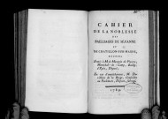 Cahier de la noblesse des bailliages de Sézanne et de Châtillon-sur-Marne