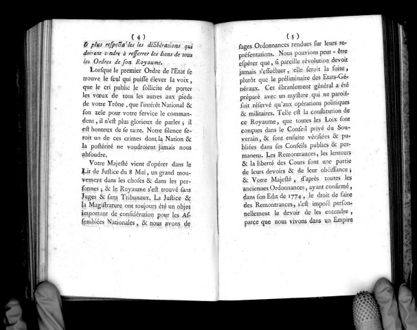 Remontrances du clergé présentées au roi le 15 juin 1788