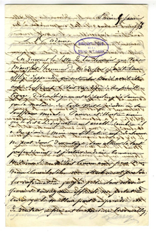 Correspondance de Larrey fils [à Pierre-Jean David d'Angers]