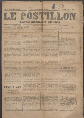 Le postillon. 11 fév. 1884 (2e année, n° 41)
