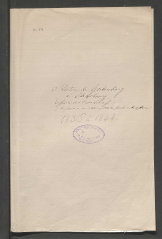 Notes autographes du statuaire Pierre-Jean David d'Angers, dont des notes de souvenirs et des liasses sur ses différents travaux. Vers adressés à David d'Angers par Émile Deschamps, Antony Deschamps, Alphonse Esquiros, Théodore Lebreton, Evariste Boulay-Paty, Marceline Valmore. Correspondances