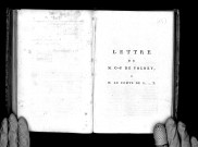 Lettre de M. C.-F. de Volney à M. le comte de S...t (de Serrant)
