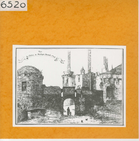 Martigné-Briand : Château (Atlas Célestin Port, planche 62, gravure)
