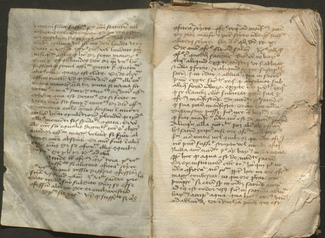 Manuscrit composé de deux parties