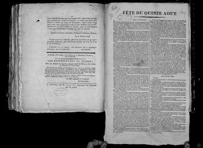 Fête du 15 août 1809