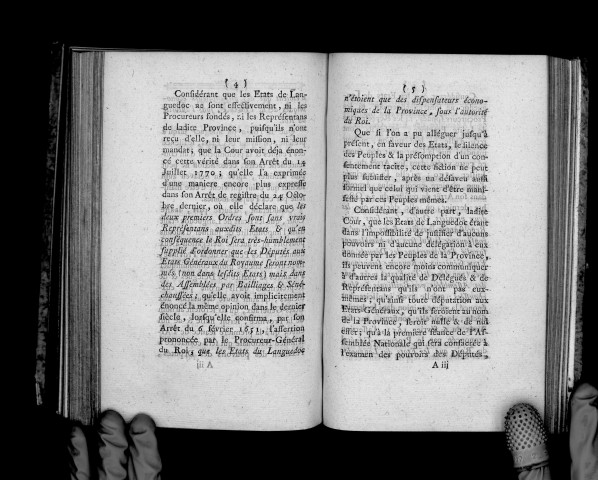 Arrêté et supplications du Parlement de Toulouse concernant les Etats du Languedoc