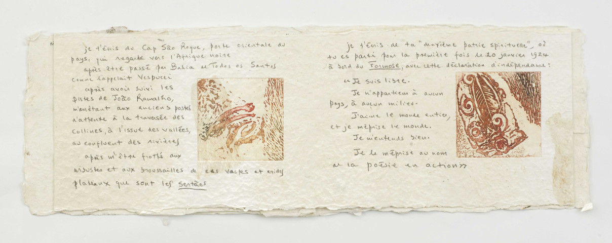 Lettre à Blaise Cendrars