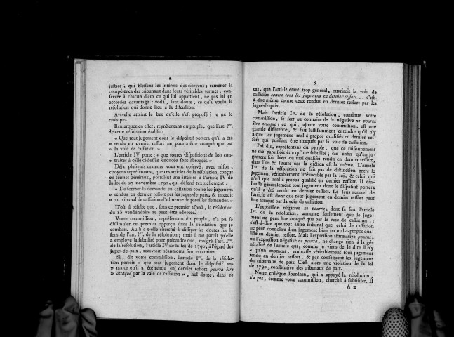 Opinion de J. Gautret, député par le département de Maine-et-Loire, sur la résolution du 13 vendémiaire, relative aux jugements en dernier ressort. Séance du Conseil des anciens, du 23 frimaire an VII