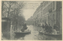 14. Angers. Inondations de décembre 1910. Le Quai National vers le Cirque