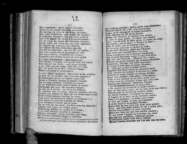 Discours pour la fête de la reconnaissance, dédié aux autorités constituées d'Angers.