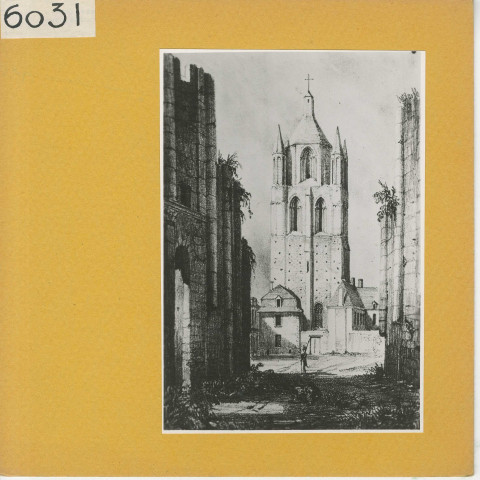 Angers : Tour Saint-Aubin (dessin de Tardif Desvaux en 1829)