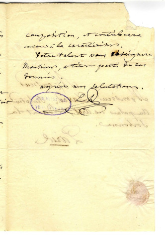 Correspondance d'Emeric-David avec Pierre-Jean David d'Angers