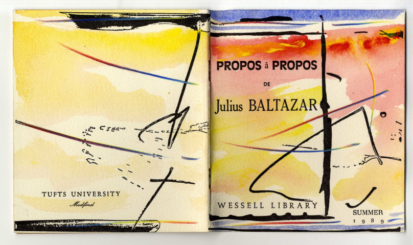 Propos à propos de Julius Baltazar