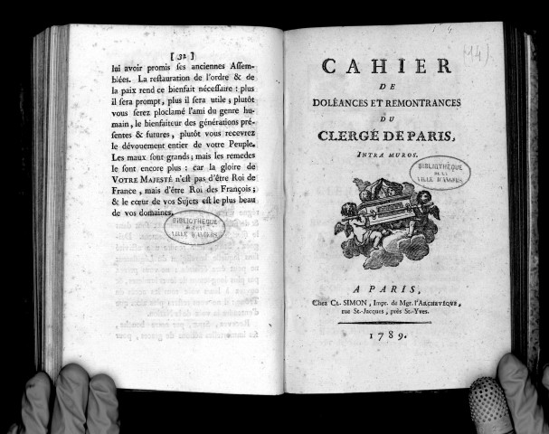 Cahier de doléances et remontrances du clergé de Paris