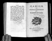 Cahier de doléances et remontrances du clergé de Paris