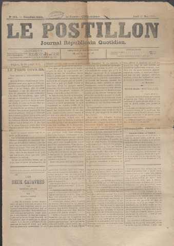 Le postillon. 1er mai 1884 (2e année, n° 119)