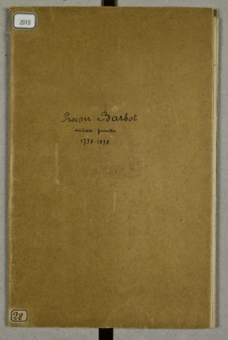 22 - Barbot Rosalie. Biographie de Prosper Barbot